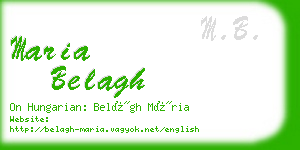 maria belagh business card